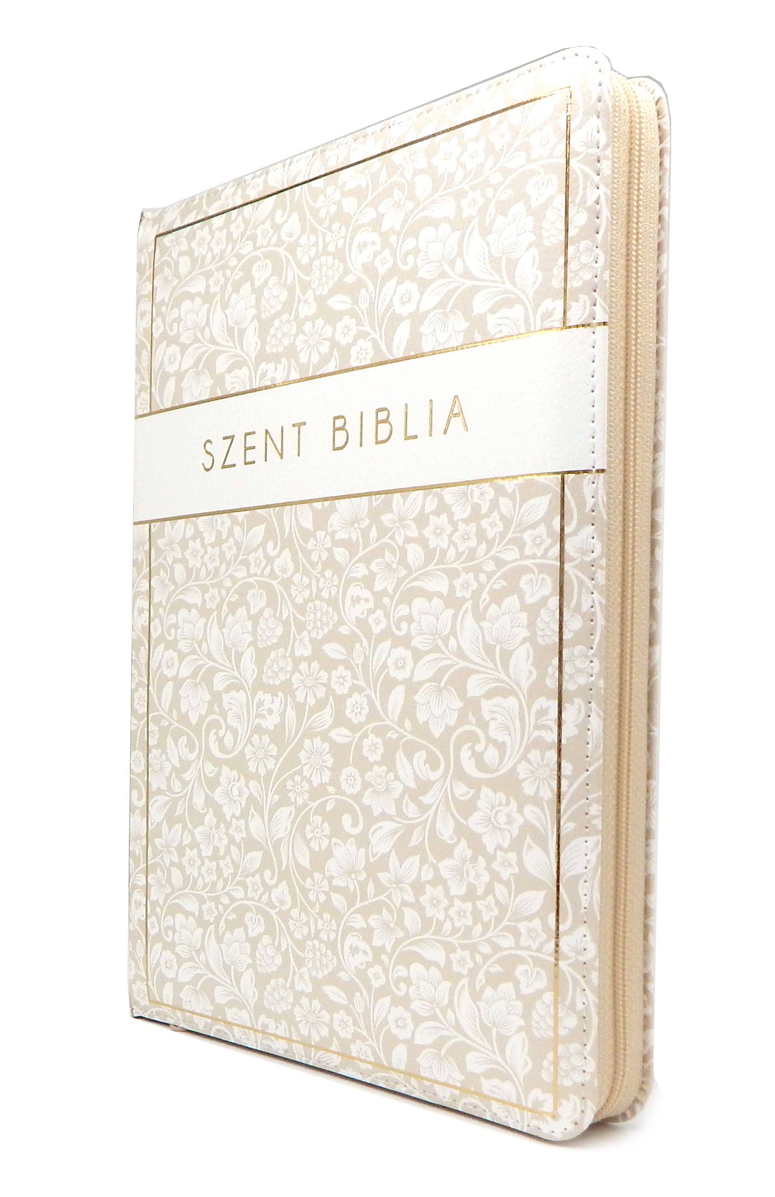 Biblia - Nagy - Növénymintás - Cipzáros