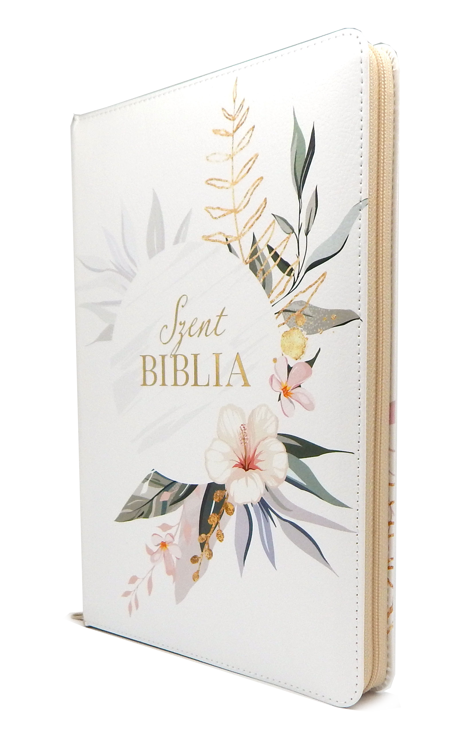 Biblia - Nagy - Virágos - Cipzáros