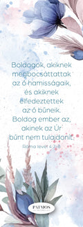 Kék virágos könyvjelző
