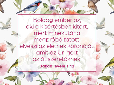 Madaras, virágos hűtőmágnes