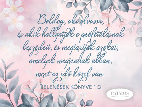 Rózsaszín, kék leveles hűtőmágnes