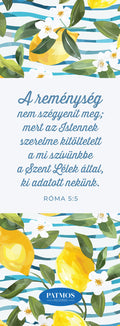 Reménység – citromos könyvjelző
