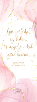 Rózsaszín könyvjelző