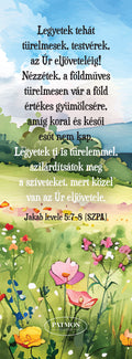 Virágos aquarel könyvjelző